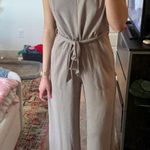 Max Studio Small Beige Comfy Jumpsuit Photo 1