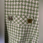 Gallery  Lime Green Checkered Women's Pea Coat Photo 4