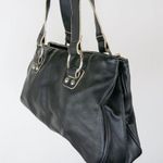 Vintage 90s Black Pebbled Shoulder Bag Purse Photo 3