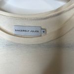 Sincerely Jules  Graphic T Shirt Let's Get Tropical Cream Sz Medium Photo 5