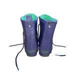 Lauren by Ralph Lauren women’s lace up juniors rain boots size 5 Blue Photo 2