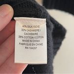 Milly New York Black Cable Knit Turtleneck Sweater Silk Cashmere Cotton Blend Size undefined Photo 5