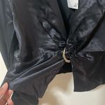 ZARA Ring Trim Satin Effect Long Sleeve Blouse Photo 12