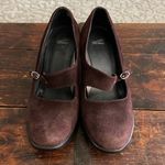 Dansko Brown Tara Suede and Leather Mary Jane Heels Size 38 Photo 4