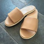 Beek Puffbird Beach Tan Leather Rafia Sandals Size 10 Photo 0