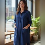 J. Jill Navy Blue Button Photo 1