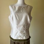 Ann Taylor Vintage Silk Embroidered Top & Wide Leg Pants Set Y2K Size 8/10 Photo 2