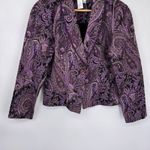 Coldwater Creek Vintage Y2K Jacket Womens 8P Purple Paisley Forest Fairy Lined Photo 2