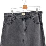 Eloquii The Barrel Leg Jean High Rise Denim Vintage Black Plus Size 16 Photo 3