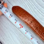 Ellen Tracy  Linda allard Italian Alligator CalfSkin Belt Silver Buckle Sz Small Photo 6