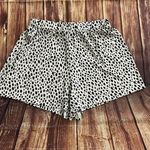 Streetwear Society Women's Leopard Print Beige Flare Shorts Size Medium Photo 2