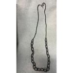 Vintage Small glass bead dark silver necklace Gray Photo 5