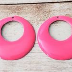 2 x Earring Parts Bright Pink Retro Photo 0