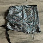 SheIn cinched side holographic skirt Photo 3