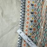 Johnny Was Embroidered Blouse Bohemian Tunic Western Top Cream Sz M Aztec Boxy Photo 5