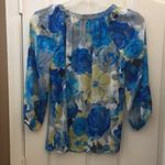 Charter Club FINAL MARKDOWN  Sheer Floral Top w/Embellished Neckline (P/S) Photo 11