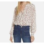 frame denim  100% silk floral blouson blouse size small Photo 11