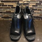 Truffle Collection  chunky black block heel open toe women’s‎ size 7 38 Photo 2