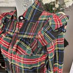 Blue Rain Ruffle Plaid Shirt Dress Size S Photo 6