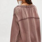 Free People NWT  Women's Coco Brown Long Sleeve Sweatshirt Photo 2