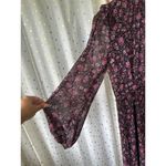 Julia Jordan Floral Chiffon Mockneck Tie-Back A Line High-Low Lined Midi Dress 4 Photo 4