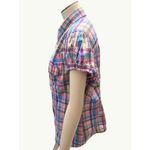 Arizona Jean Company Plaid Short Sleeve Button Up Shirt XL All Cotton Pink Blue Photo 1