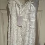 Selfie Leslie  Passione Tied Bust Lace Maxi Dress White Photo 4