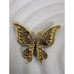 NWT Blue Rhinestone Butterfly Brooch Sparkle Crystal Pin Vintage Style Photo 1