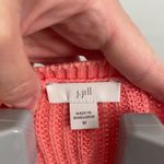 J. Jill Coral‎ Knit Sweater Tunic Top, Medium, Long Sleeve, Casual Everyday Pink Photo 4