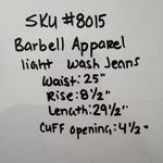 Barbell‎ Apparel Jeans Womens 25x29.5 Blue Light Wash Slim Skinny Stretch Denim Size 25 Photo 12