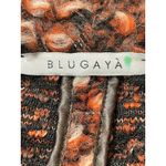 Blugayà Made in Italy Wool Blend Bouclé Textured Blazer Black Orange Women’s 10 Photo 5