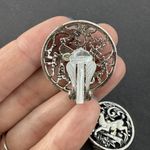 Sarah Coventry Woodland Flight 1958 Clip On Earrings Deer Running Silver Tone Photo 2