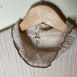 Free People thin beige long sleeve puff blouse ( M ) Photo 1