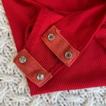 Le lis Red Ribbed Tank Top Bodysuit Photo 3