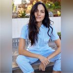 NWT Outerknown Azure Blue Pinstripe Jumpsuit Blue Size XS Photo 4