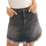 We The Free  Free People Bailey Asymmetrical Black Denim Skirt Size 31 Photo 0