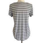 American Eagle Soft & Sexy Striped Gray White T Shirt Size XS Flowy Relaxed Fit Photo 4
