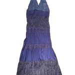 XOXO Vintage Y2K Purple Brown Boho Halter Crochet Midi Dress 🔥 Photo 0