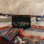 Daytrip Aztec Print Tie-Back Top Womens Size Small Open Back Short Sleeve Blouse Photo 2