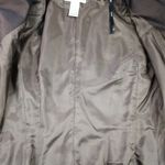 Cachet Womens 8 Satin Metallic Blazer Jacket Ruffled Preppy Edgy Whimsygoth Brown Photo 8