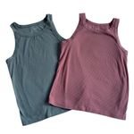 Gap TWO  Sleeveless Tops Green and Pink Size Large Photo 0