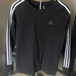Adidas Women's 3-Stripe Cotton Fleece Crewneck Sweatshirt Photo 2