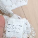 Solitaire  Womens Lace Crochet Top Size M Ivory Sheer Boho Cottage Beach Festival Photo 7