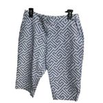 Tommy Bahama Women’s Geometric Capris Size 8 Blue & White Cotton & Spandex blend Photo 0
