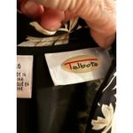 Talbots ‎ Size 16 Black Floral Print 100% Silk Midi Skirt Elegant Photo 5