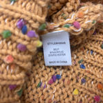 JODIFL  Knit Sweater Women’s Oversized Small Yellow Cream Colorblock Fall Cozy Photo 2