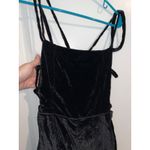 Free People 90s Forever Overalls – Size Small – Black Crushed Velvet Photo 3