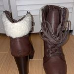 Bamboo Brown Booties With Faux Fur Photo 1