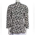 Vintage 80s 90s Escada Geometric Black White Printed Blazer Beetlejuice 40 US10 Multiple Size M Photo 1