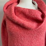 American Eagle  Outfitters Chunky Knit Off Shoulder Cowl Style Coral Sweater Sz S Photo 3